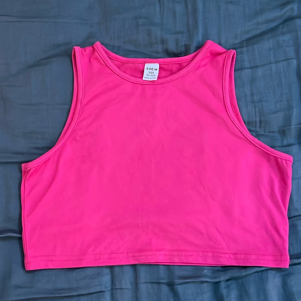 Hot pink cropped tank
